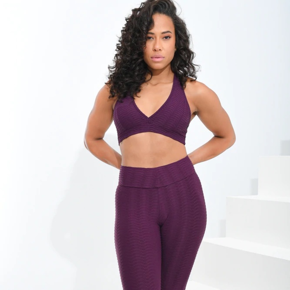 Booty by Brabants Croco Skin™ Deep V Top Açaí